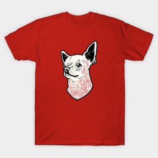 chiwawa dog With tattoo T-Shirt